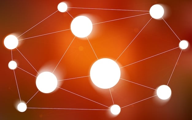 A stylized graphic depicting a network of interconnected nodes, with AI algorithms identifying and flagging misinformation. The colors should be contrasting to emphasize the detection process.