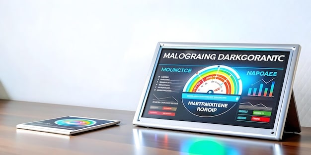 A dashboard displaying various AI evaluation metrics, such as accuracy, robustness, fairness, and explainability, with clear visualizations and comparative data.