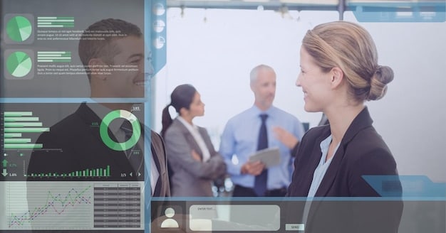 An AI-powered talent management platform interface, displaying employee performance metrics, skills assessments, and personalized learning recommendations. The interface is clean, user-friendly, and designed to provide HR professionals with actionable insights.