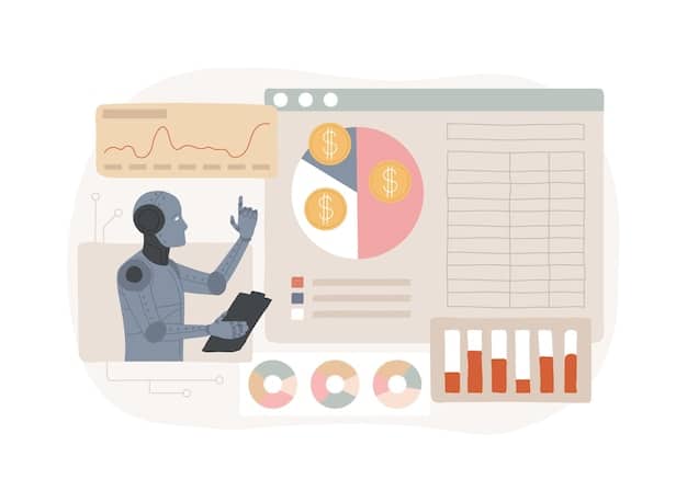 A graphical representation of an AI algorithm analyzing customer data points to generate personalized recommendations, highlighting the process of how AI drives personalization in business. Should include elements like data streams, AI processing, and tailored content output.