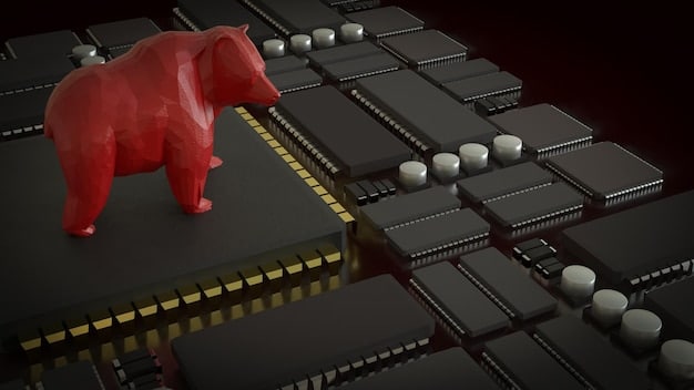 A 3D rendering illustrating AI's role in identifying and neutralizing cyber threats. The image shows a network of computers and devices connected to a central AI processing unit, with lines of code and security shields protecting the network.